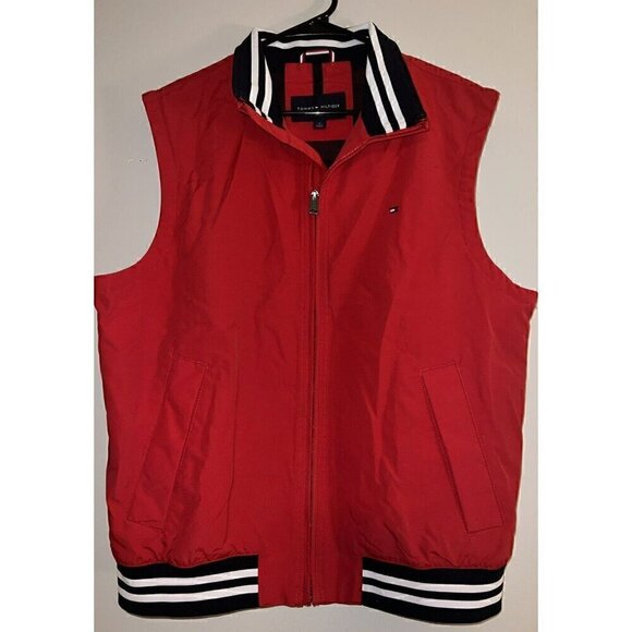 Tommy Hillier Vest Men’s Medium Red ca#50900 rn#77806 - Picture 1 of 10
